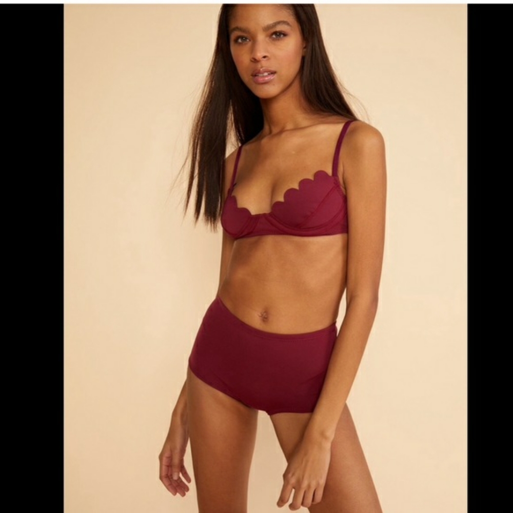 Cynthia Rowley Womens Betty Scuba Bikini Swim Top